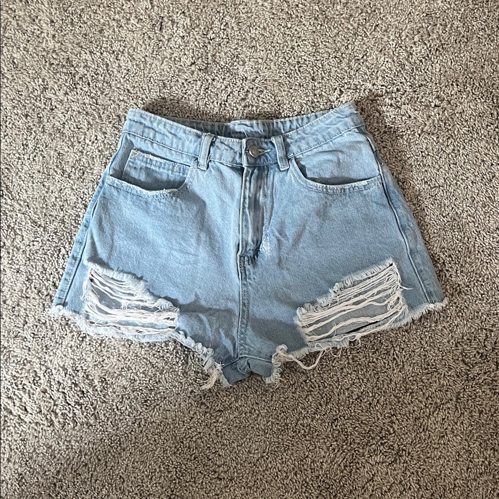 Princess Polly Denim Distressed Women Shorts